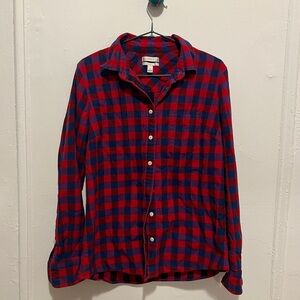 Jcrew red blue boy fit flannel